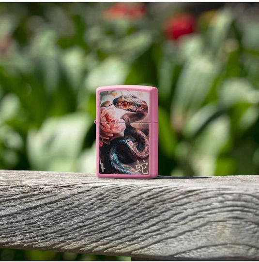 Zippo Mazzi Snake Flame Lighter in Pink Color
