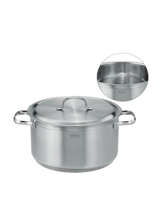 Rosle Pure Elements Pots Set of Stainless Steel with No Coating 3pcs
