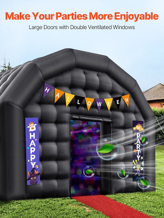 Vevor Garden Gazebo Nightclub Inflatable Black 5x4m