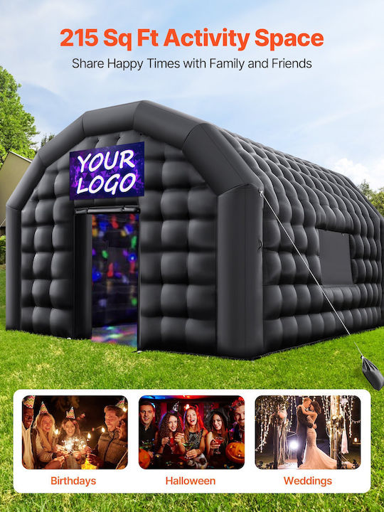 Vevor Garden Gazebo Nightclub Inflatable Black 5x4m