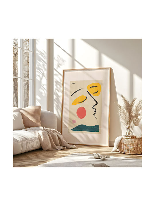 Poster Pablo Picasso Abstract Collage Art236 21cm X 30cm Black Wooden Frame
