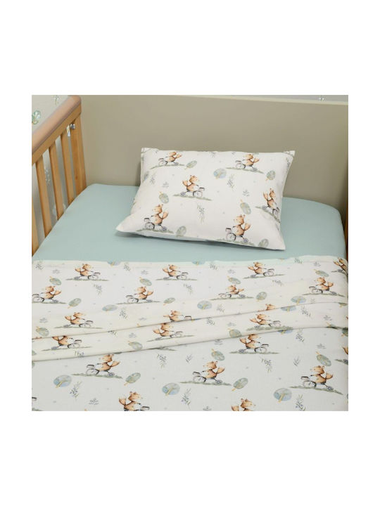 Baby Oliver Σετ με Λάστιχο Λευκό 110x170εκ.
