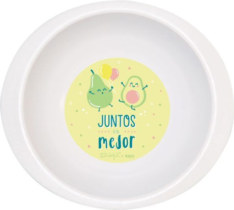 Saro Set de hrănire din Plastic Galben 4buc