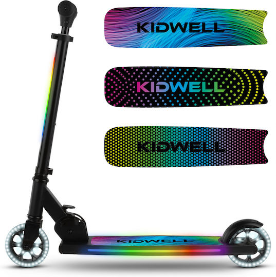 Kidwell Kids Scooter Foldable 2-Wheel for 5+ Years Black