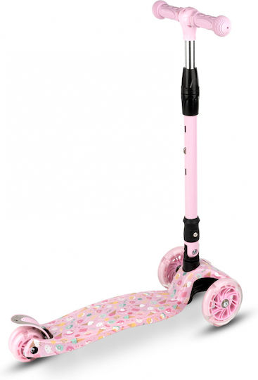 Kidwell Scuter Copii Pliabil 3 Roți Cu Iluminare LED Pentru 3+ Ani Roz