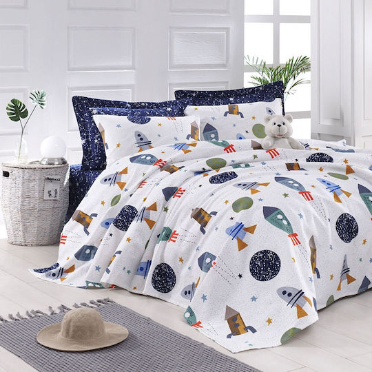 L'Εssentiel Maison Waffle Blanket Spacex White 160x240cm L'Εssentiel Maison Waffle Blanket Spacex White 160x240cm