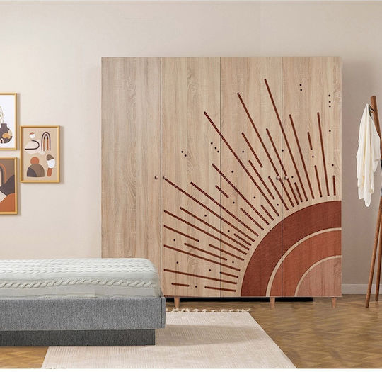 Ντουλάπα Μοντέρνου Design Δρυ – Καλλιτεχνική Γεωμετρία & Ξύλινη Υφή Ντουλάπα Μοντέρνου Design Δρυ – Καλλιτεχνική Γεωμετρία & Ξύλινη Υφή