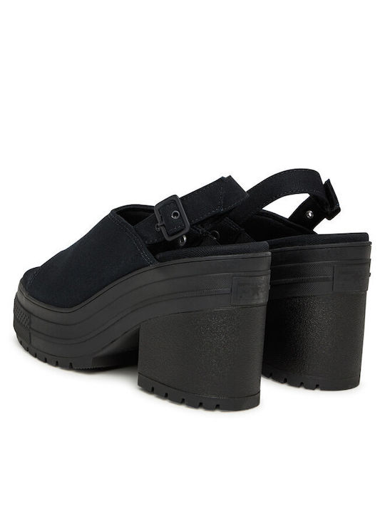 Chuck 70 De Luxe Flache Sandalen für Damen in Schwarz Farbe