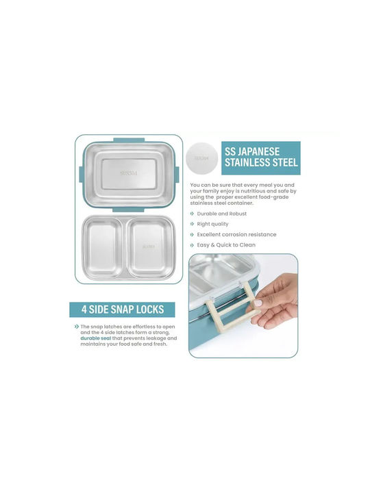 Aj Inox Lunch Box O-Bento Blue 1200ml