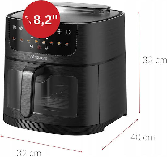Webber Heißluftfritteuse 8Es Schwarz