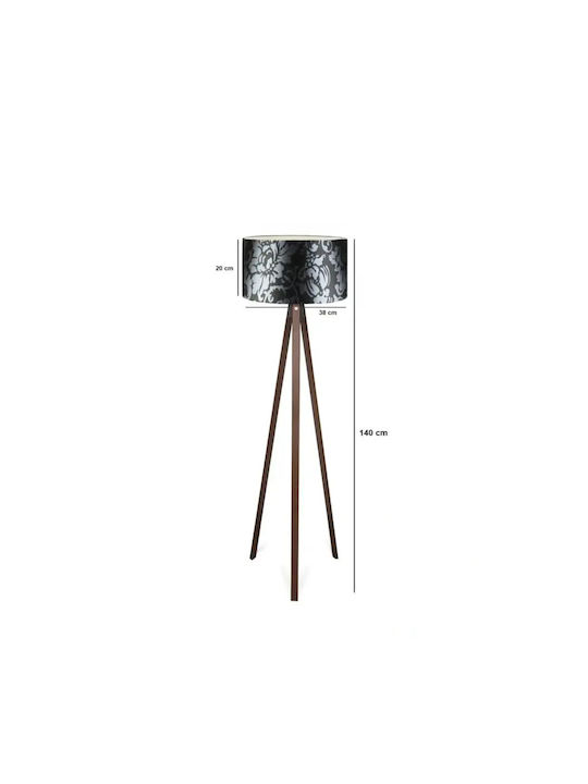 Lampadar Tripod Decorațional Abajur 140x38cm