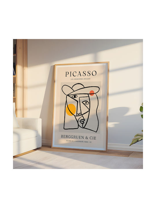 Poster Pablo Picasso Les Dejeurenes Dessins Art238 21cm X 30cm Λευκό Κάδρο Pvc