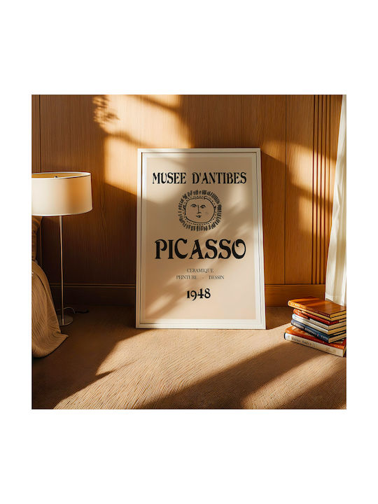 Poster Pablo Picasso Musee Antibes 1948 Art248 21cm X 30cm Λευκό Κάδρο Pvc
