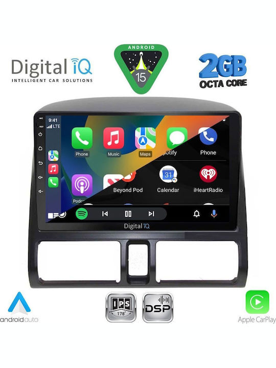 Digital IQ Car Audio System for Honda CR-V 1996-2006 with Clima (Bluetooth/USB/WiFi/GPS/Apple-Carplay/Android-Auto) with Touch Screen 9"