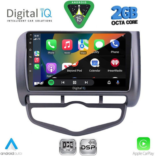 Digital IQ Ηχοσύστημα Αυτοκινήτου για Honda Jazz 2002-2008 με Clima (Bluetooth/USB/WiFi/GPS/Apple-Carplay/Android-Auto) με Οθόνη Αφής 9"