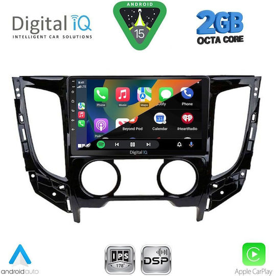 Digital IQ Ηχοσύστημα Αυτοκινήτου για Mitsubishi L200 2015-2019 με Clima (Bluetooth/USB/WiFi/GPS/Apple-Carplay/Android-Auto) με Οθόνη Αφής 9"
