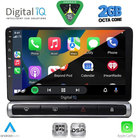 Digital IQ Car Audio System for Citroen C3 / DS3 2016 (Bluetooth/USB/WiFi/GPS/Apple-Carplay/Android-Auto) with Touch Screen 9"