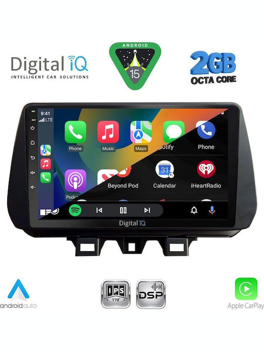 Digital IQ Car Audio System for Hyundai Tucson 2019-2023 (Bluetooth/USB/WiFi/GPS/Apple-Carplay/Android-Auto) with Touch Screen 9"