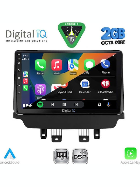 Digital IQ Car Audio System for Mazda 2 2014-2023 (Bluetooth/USB/WiFi/GPS/Apple-Carplay/Android-Auto) with Touch Screen 9"