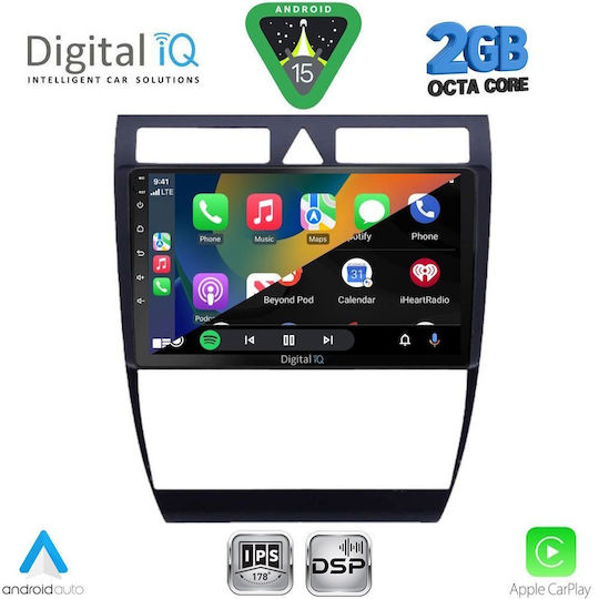 Digital IQ Car Audio System for Audi A6 1998-2005 (Bluetooth/USB/WiFi/GPS/Apple-Carplay/Android-Auto) with Touch Screen 9"