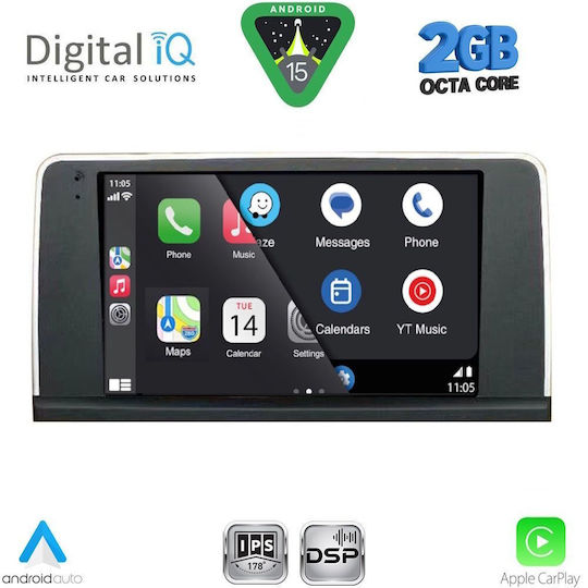 Digital IQ Car Audio System for BMW X3 (F25) 2011-2013 (Bluetooth/USB/WiFi/GPS/Apple-Carplay/Android-Auto) with Touch Screen 9"