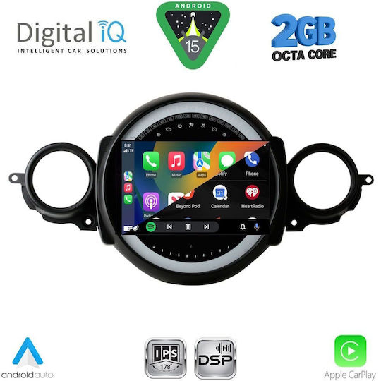 Digital IQ Car Audio System for Mini Cooper / Clubman 2011-2013 (Bluetooth/USB/WiFi/GPS/Apple-Carplay/Android-Auto) with Touch Screen 9"