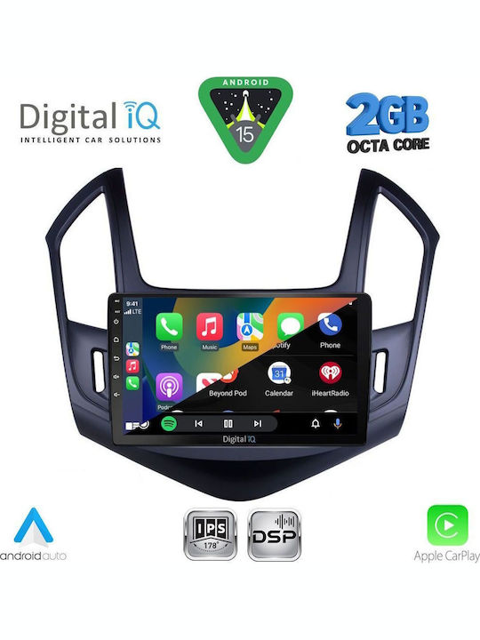 Digital IQ Car Audio System for Chevrolet Cruze 2013-2015 (Bluetooth/USB/WiFi/GPS/Apple-Carplay/Android-Auto) with Touch Screen 9"