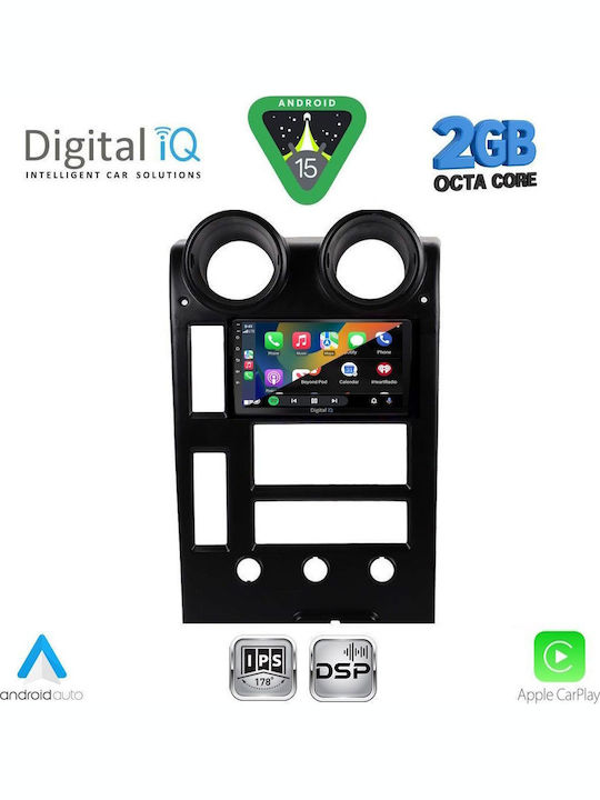 Digital IQ Car Audio System Hummer H2 2001-2007 (Bluetooth/USB/WiFi/GPS/Apple-Carplay/Android-Auto) with Touch Screen 9"