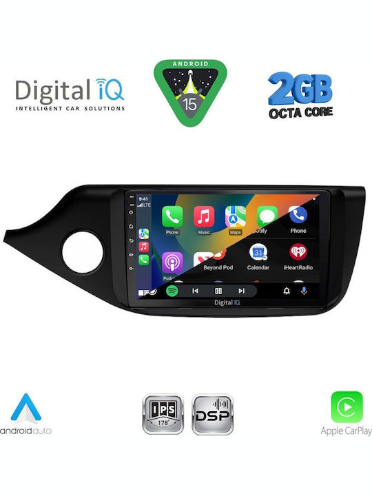Digital IQ Car Audio System for Kia Ceed 2012-2018 (Bluetooth/USB/WiFi/GPS/Apple-Carplay/Android-Auto) with Touch Screen 9"