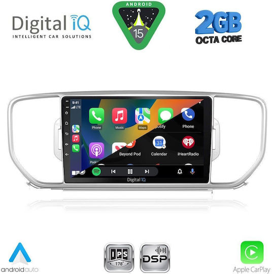 Digital IQ Car Audio System for Kia Sportage 2015-2018 (Bluetooth/USB/WiFi/GPS/Apple-Carplay/Android-Auto) with Touch Screen 9"