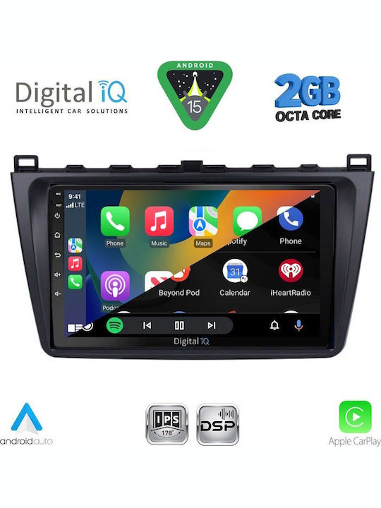 Digital IQ Car Audio System for Mazda 6 2008-2012 (Bluetooth/USB/WiFi/GPS/Apple-Carplay/Android-Auto) with Touch Screen 9"