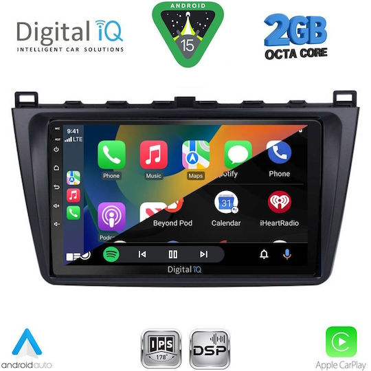 Digital IQ Car Audio System for Mazda 6 2008-2012 (Bluetooth/USB/WiFi/GPS/Apple-Carplay/Android-Auto) with Touch Screen 9"