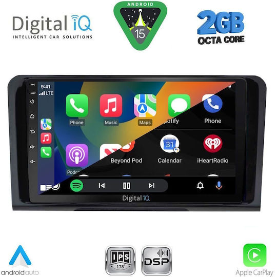 Digital IQ Car Audio System for Mercedes-Benz ML / GL Class 2005-2011 (Bluetooth/USB/WiFi/GPS/Apple-Carplay/Android-Auto) with Touch Screen 9"