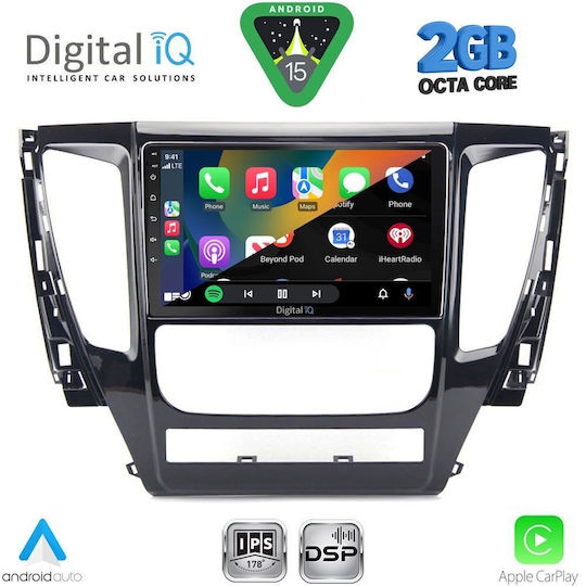 Digital IQ Ηχοσύστημα Αυτοκινήτου για Mitsubishi Pajero 2013-2020 (Bluetooth/USB/WiFi/GPS/Apple-Carplay/Android-Auto) με Οθόνη Αφής 9"
