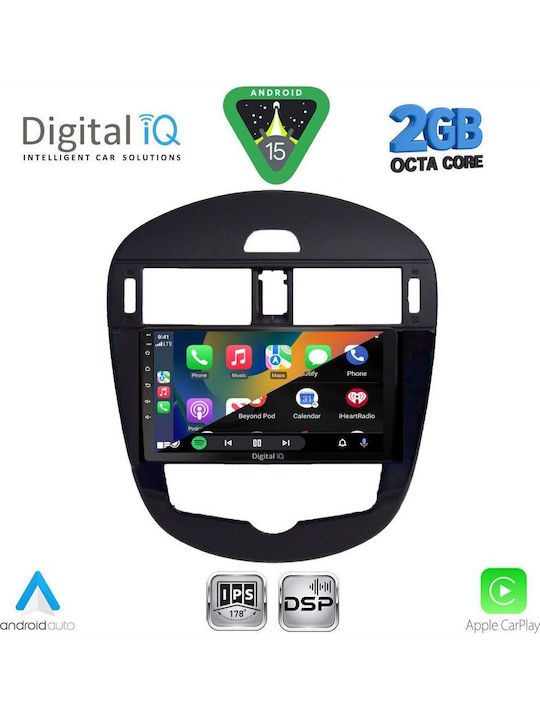 Digital IQ Car Audio System for Nissan Pulsar 2014-2020 with Clima (Bluetooth/USB/WiFi/GPS/Apple-Carplay/Android-Auto) with Touch Screen 9"