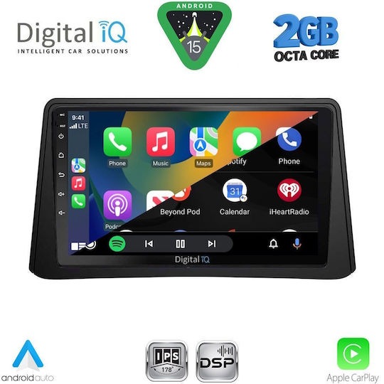 Digital IQ Car Audio System for Opel Mokka 2012-2015 (Bluetooth/USB/WiFi/GPS/Apple-Carplay/Android-Auto) with Touch Screen 9"