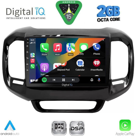 Digital IQ Car Audio System for Fiat Toro 2017 (Bluetooth/USB/WiFi/GPS/Apple-Carplay/Android-Auto) with Touch Screen 9"