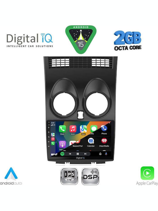 Digital IQ Car Audio System for Nissan Qashqai 2007-2014 (Bluetooth/USB/WiFi/GPS/Apple-Carplay/Android-Auto) with Touch Screen 9"