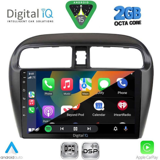 Digital IQ Car Audio System for Mitsubishi Space Star 2013-2020 (Bluetooth/USB/WiFi/GPS/Apple-Carplay/Android-Auto) with Touch Screen 9"