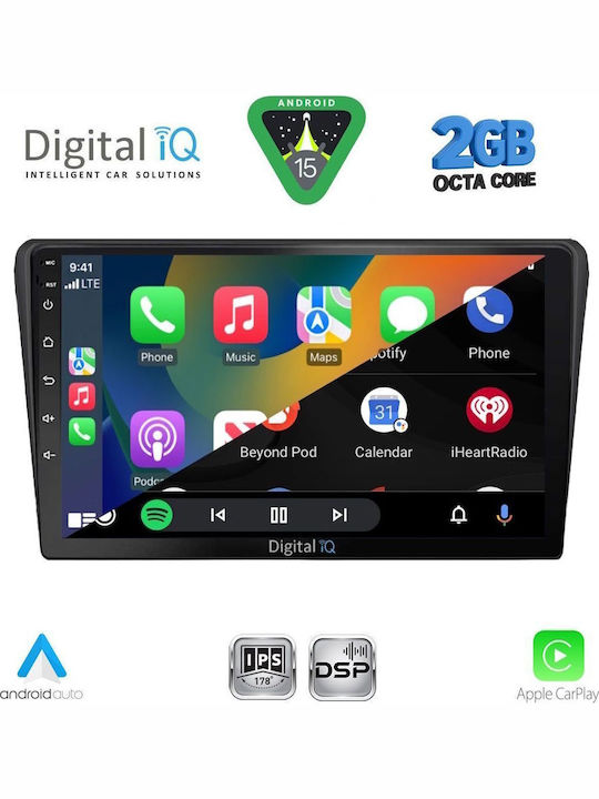Digital IQ Sistem Audio Auto pentru Toyota Avensis 2003-2009 (Bluetooth/USB/WiFi/GPS/Apple-Carplay/Android-Auto) cu Ecran Tactil 9"