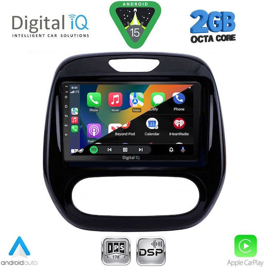 Digital IQ Ηχοσύστημα Αυτοκινήτου για Renault Captur 2013-2019 (Bluetooth/USB/WiFi/GPS/Apple-Carplay/Android-Auto) με Οθόνη Αφής 9"
