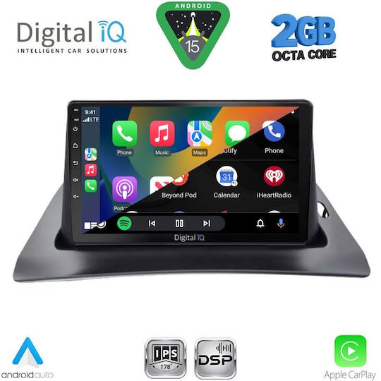 Digital IQ Car Audio System for Renault Kangoo 2010-2021 (Bluetooth/USB/WiFi/GPS/Apple-Carplay/Android-Auto) with Touch Screen 9"