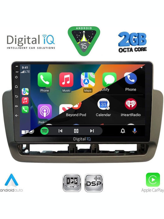 Digital IQ Car Audio System for Seat Ibiza 2012-2015 (Bluetooth/USB/WiFi/GPS/Apple-Carplay/Android-Auto) with Touch Screen 9"