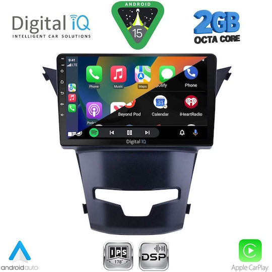 Digital IQ Ηχοσύστημα Αυτοκινήτου για Daewoo Korando Ssangyong Korando 2014-2019 (Bluetooth/USB/WiFi/GPS/Apple-Carplay/Android-Auto) με Οθόνη Αφής 9"