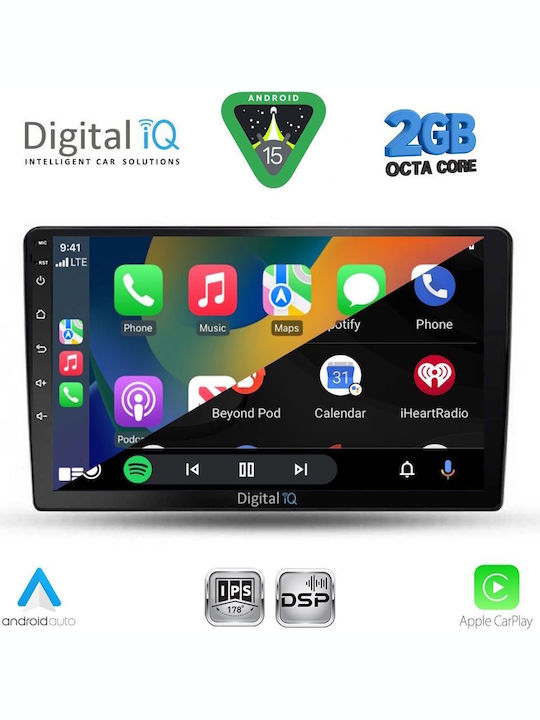 Digital IQ Car Audio System for Ssangyong Rexton 2002-2006 (Bluetooth/USB/WiFi/GPS/Apple-Carplay/Android-Auto) with Touch Screen 9"