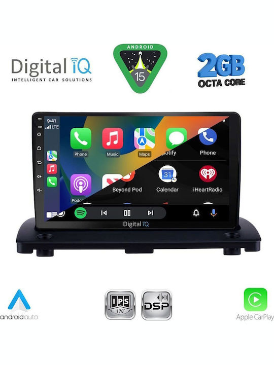 Digital IQ Car Audio System for Volvo XC 90 2002-2014 (Bluetooth/USB/WiFi/GPS/Apple-Carplay/Android-Auto) with Touch Screen 9"
