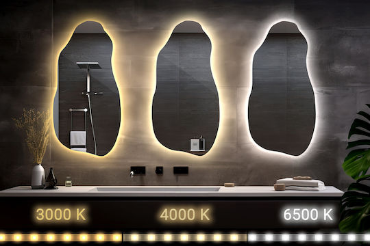 Tulup Καθρέπτης Ασύμμετρος με LED Φωτισμό
