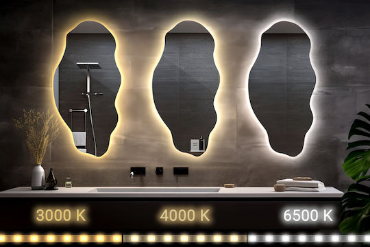 Tulup Καθρέπτης Ασύμμετρος με LED Φωτισμό