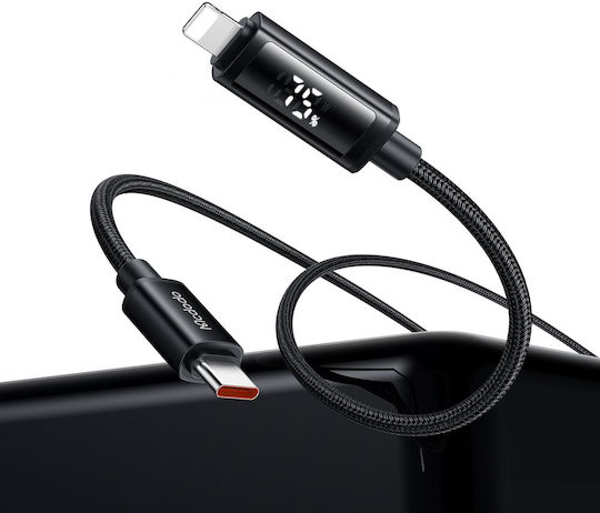 Mcdodo LED / Braided USB-C to Lightning Cable 36W Black 1.2m (CA-7990)