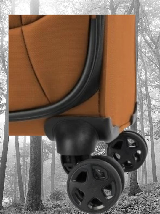 Travelite Βαλίτσα Ταξιδίου Καμπίνας Υφασμάτινη Curry με 4 Ρόδες Ύψους 55εκ.